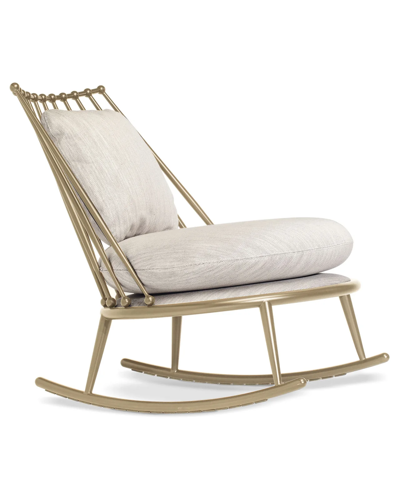 Aurora iron back rocking chair by Cantori, studio view, photo 2 of 6