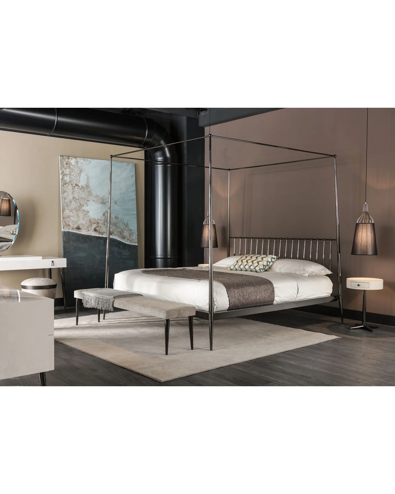 Coco bench by Cantori, in an interior setting, photo 4 of 5, Nobili Design catalog