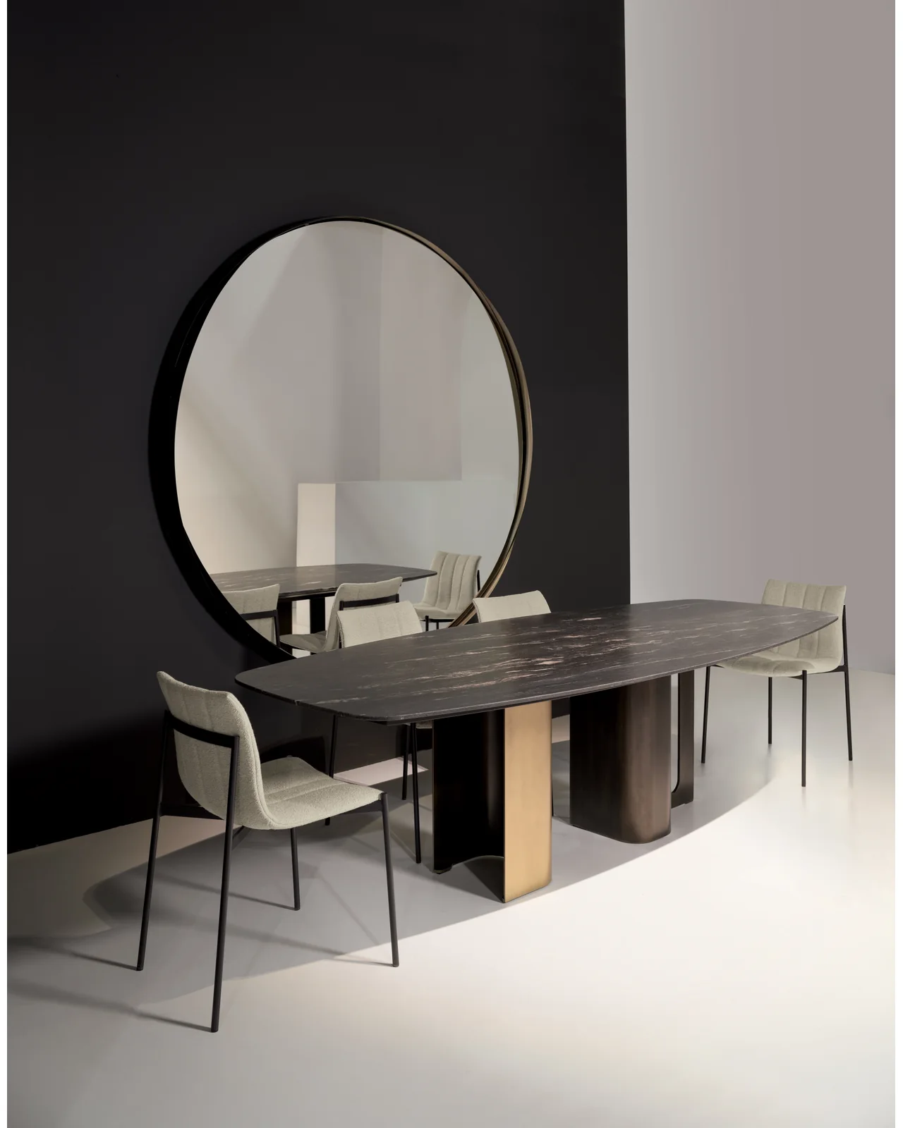 Mirage 2 dining table by Cantori, in an interior setting, photo 3 of 3