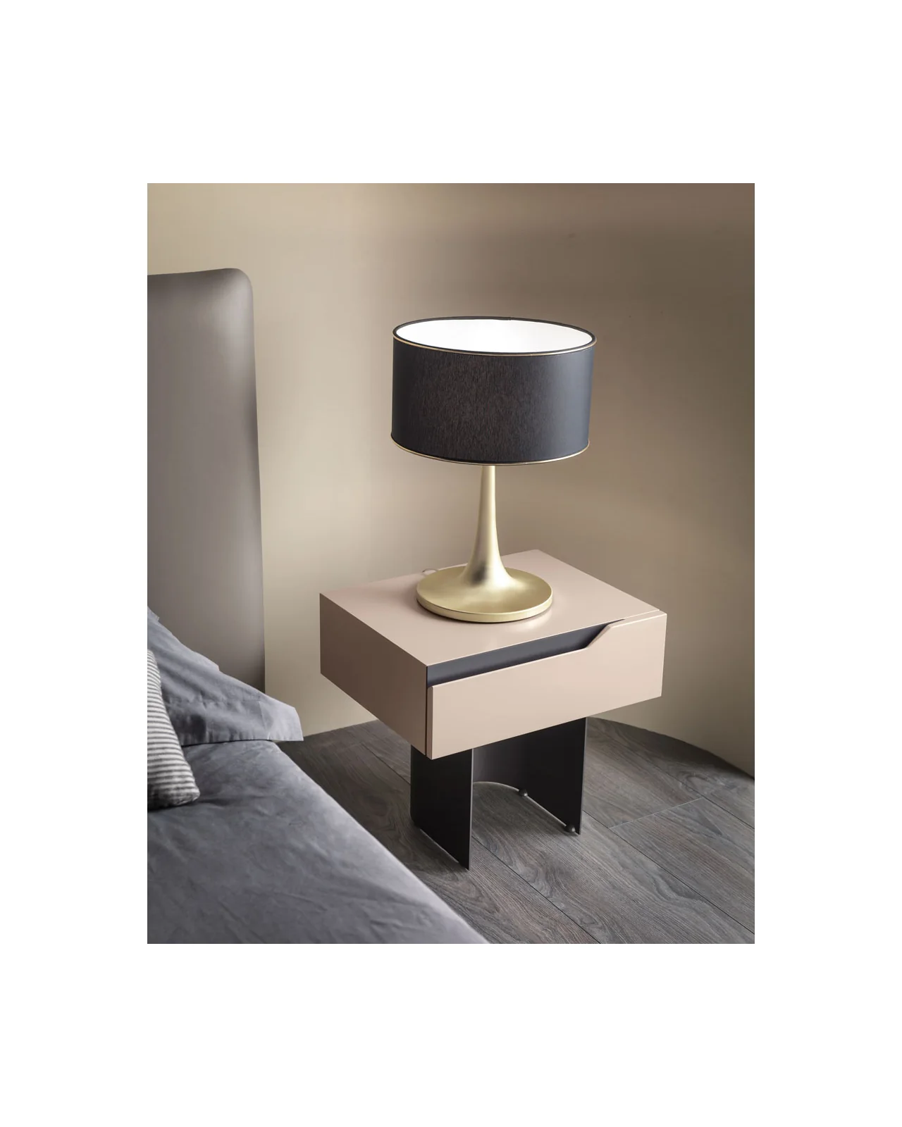 Mirage bedside table by Cantori, in an interior setting, photo 5 of 6