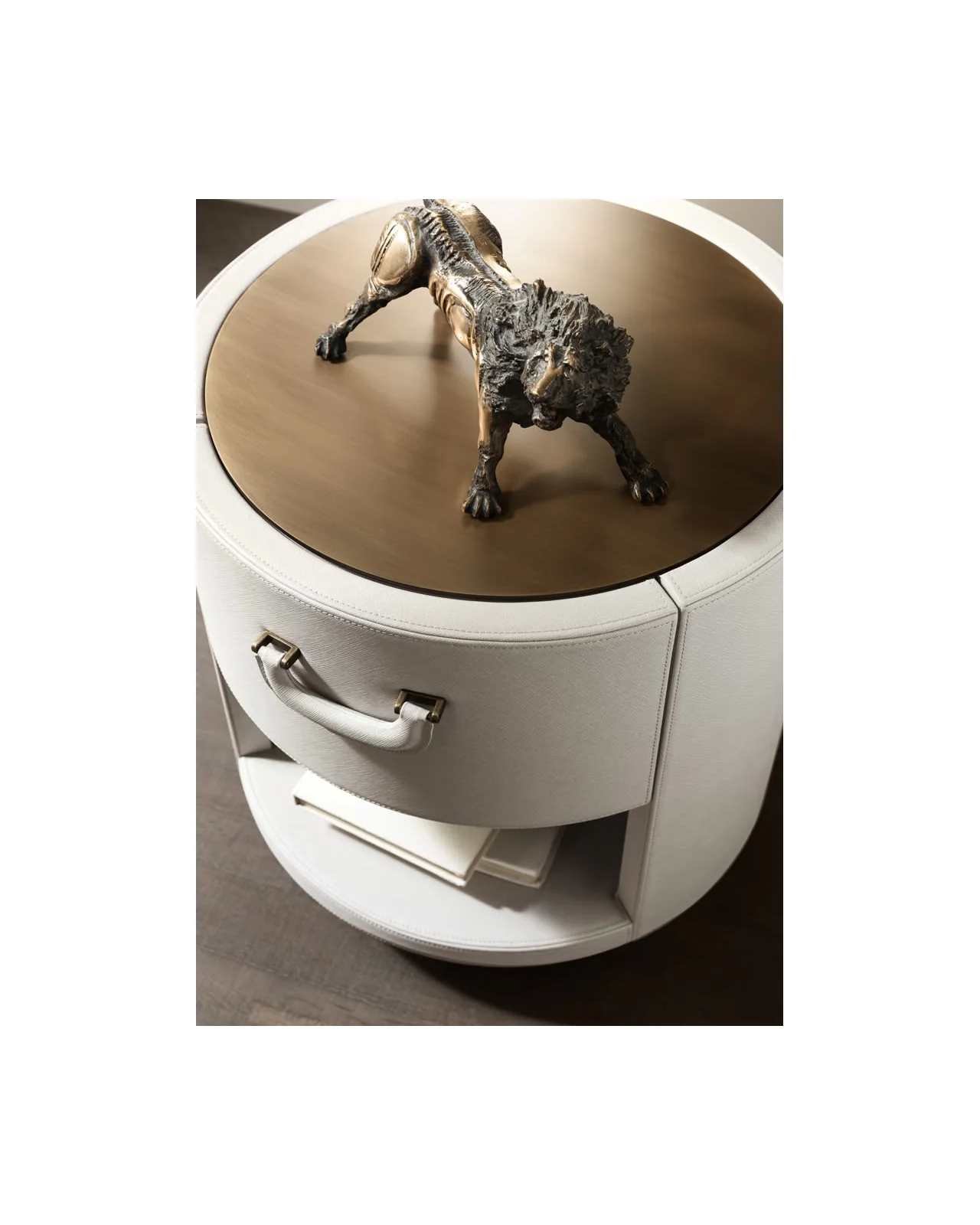 Valentino bedside table by Cantori, in an interior setting, photo 3 of 4