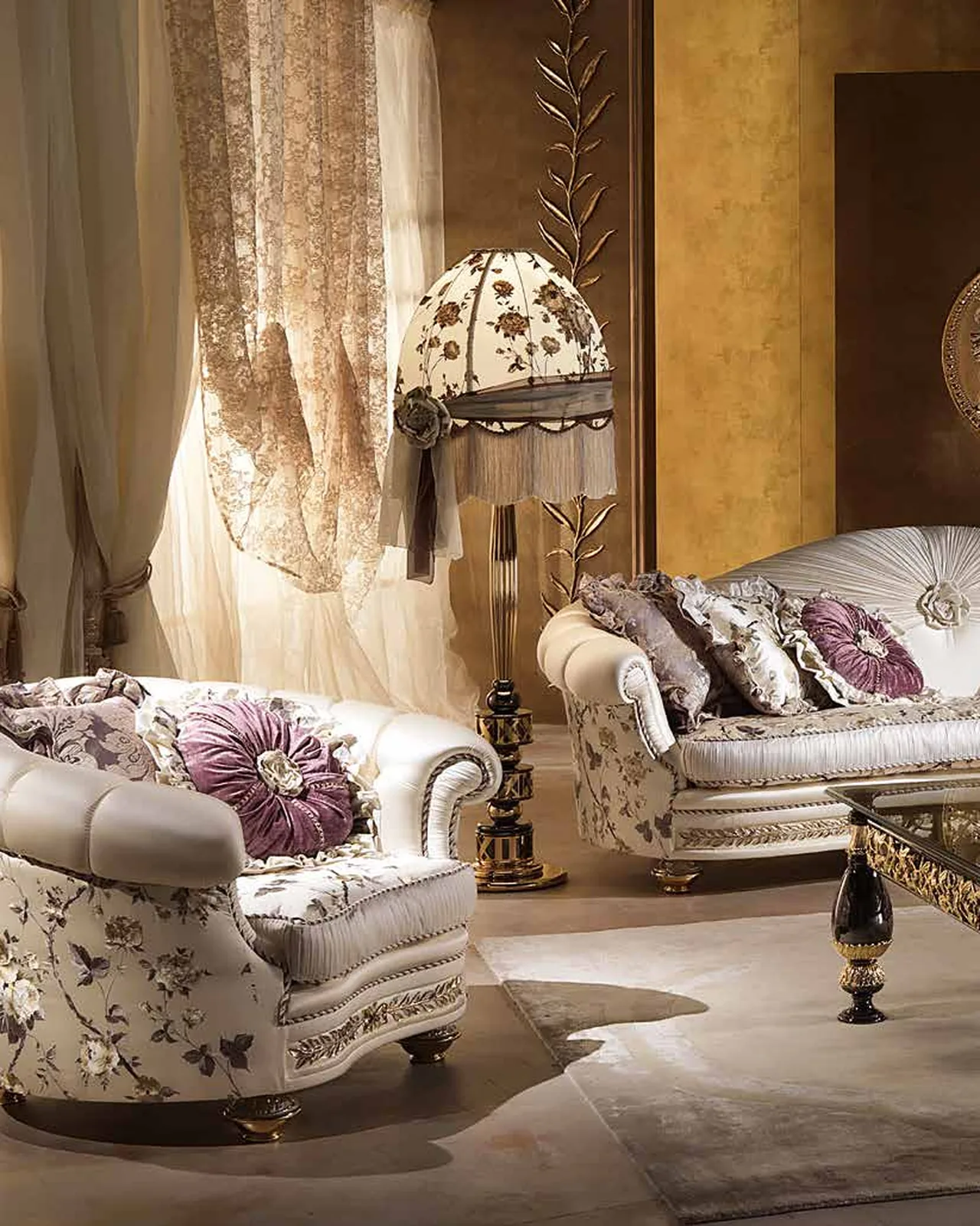 Aida Armchair AD071, Cappelletti Aida collection, classic Italian armchair in a classic living room setting, photo 6 of 6