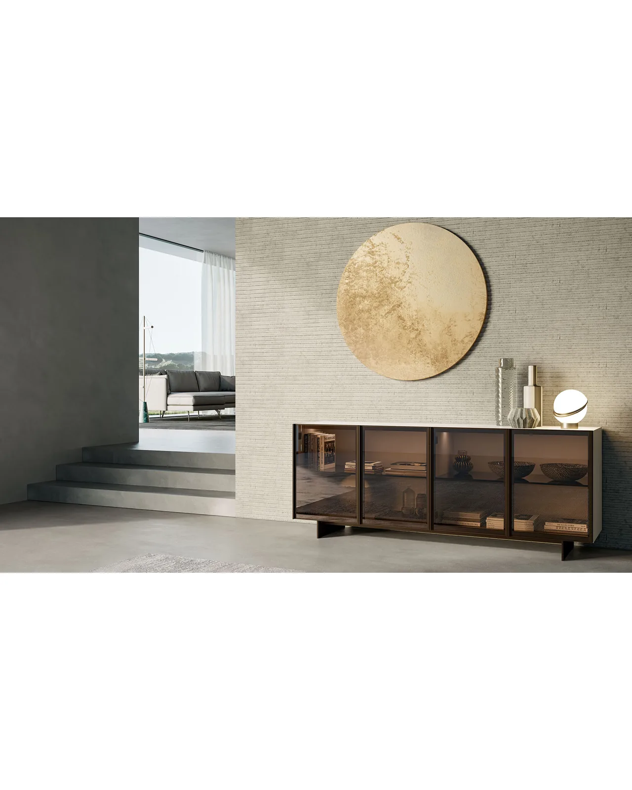 Glass Up sideboard by Dall'Agnese, in an interior setting, photo 2 of 8