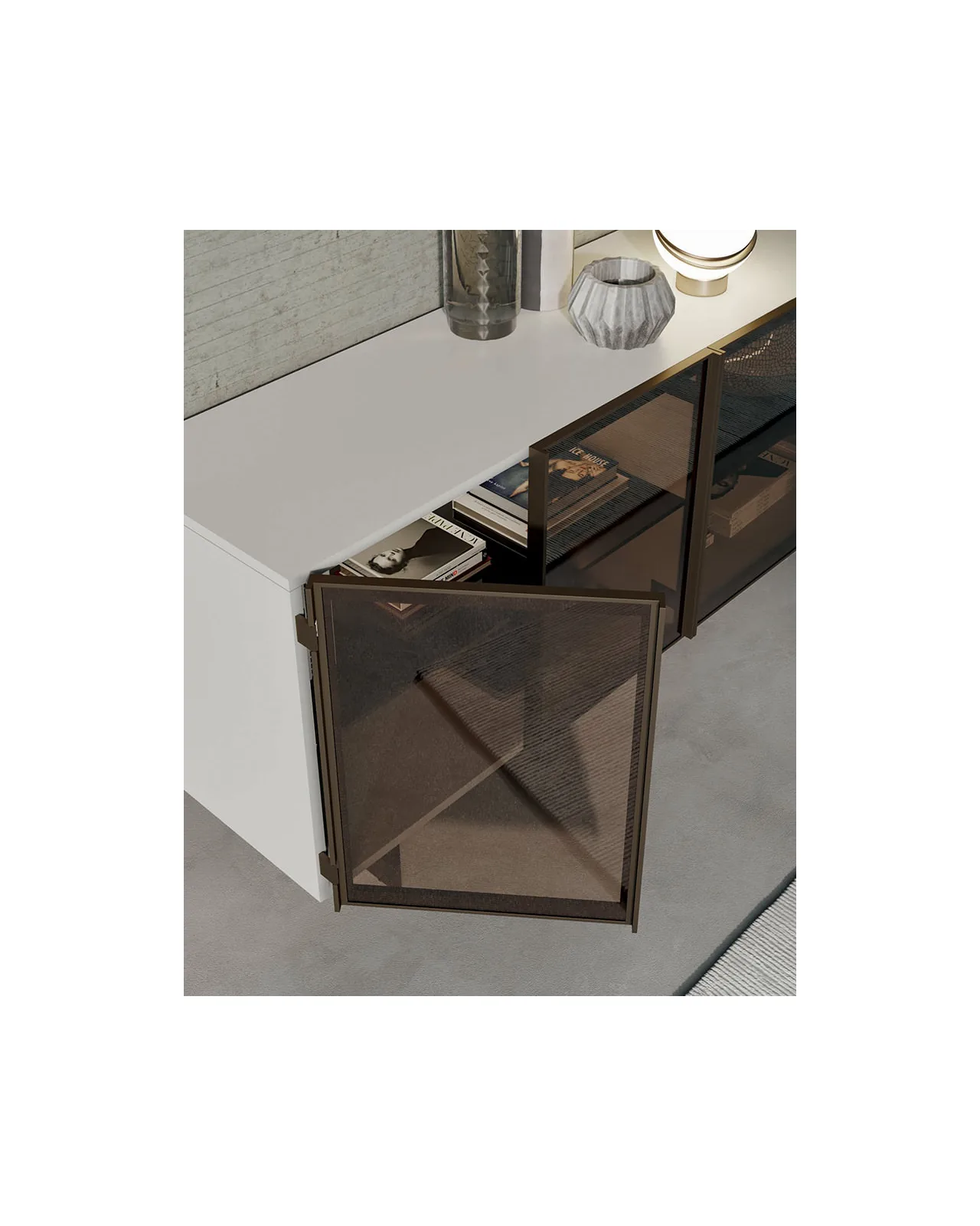 Glass Up sideboard by Dall'Agnese, in an interior setting, photo 5 of 8