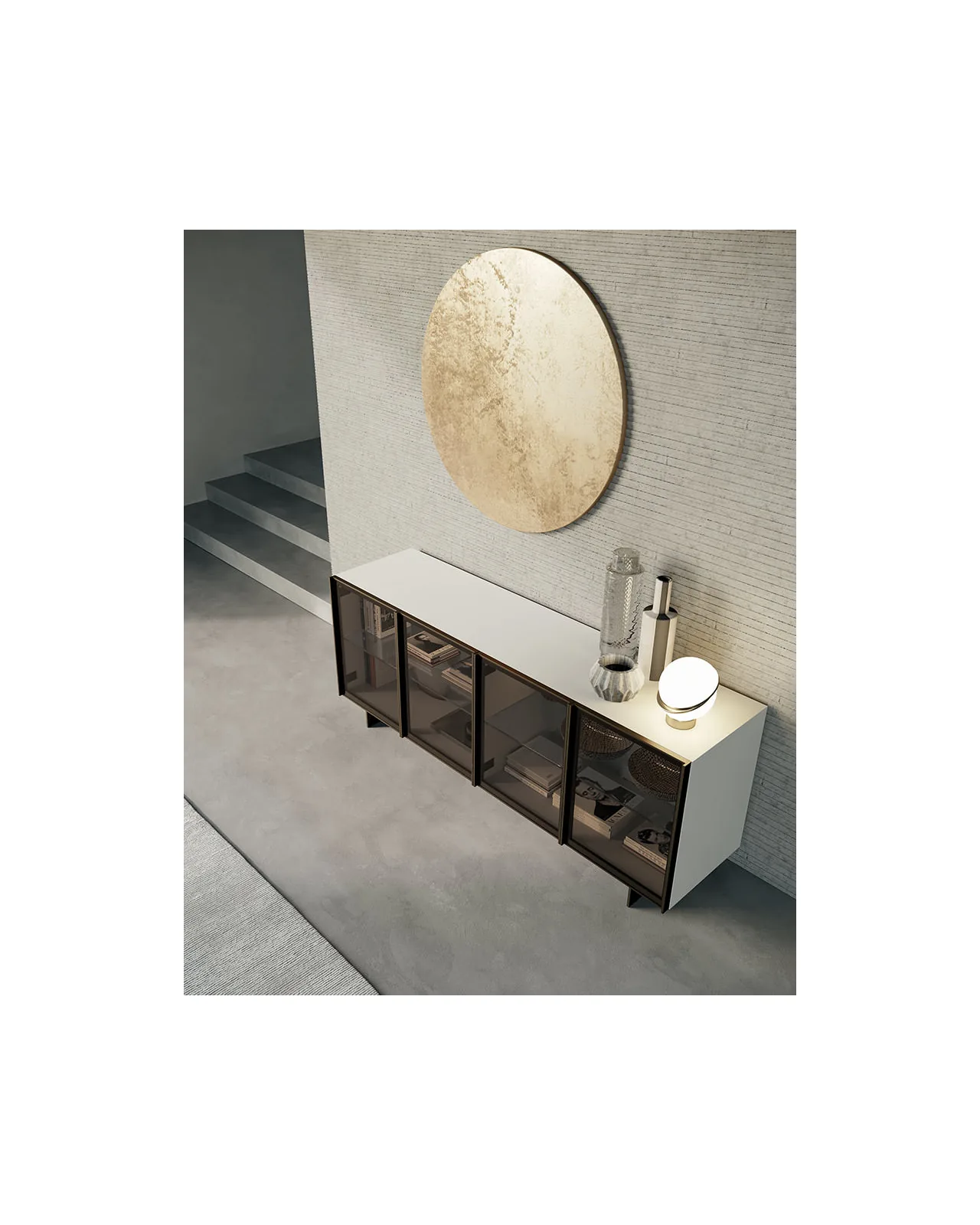 Glass Up sideboard by Dall'Agnese, in an interior setting, photo 6 of 8