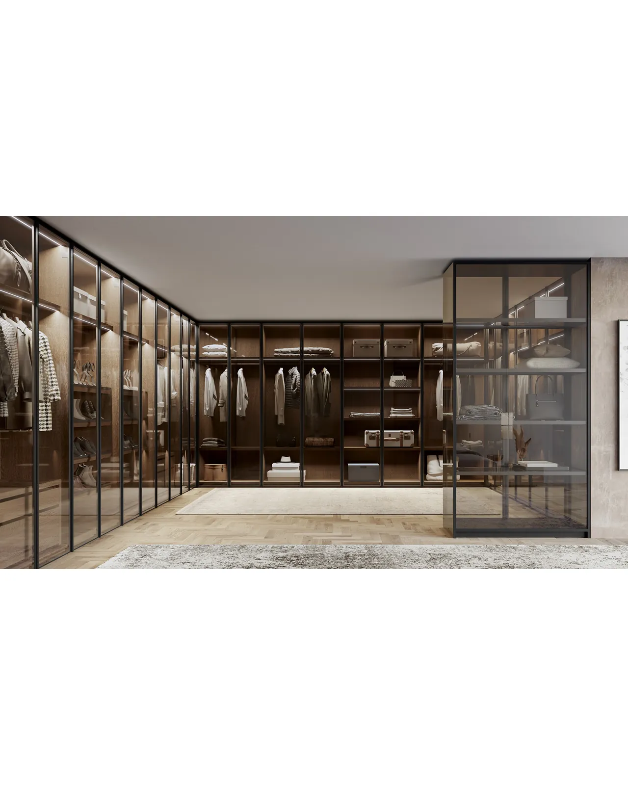 Glass Up wardrobe by Dall'Agnese, in an interior setting, photo 2 of 5, Nobili Design catalog