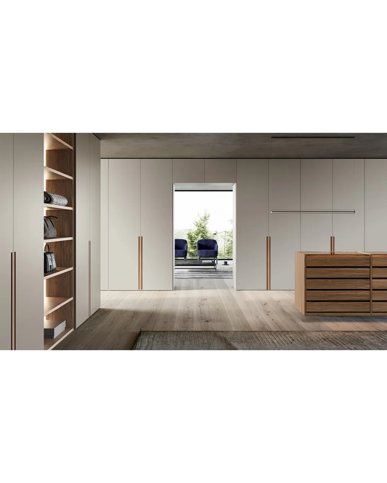 Green wardrobe by Dall'Agnese, in an interior setting, photo 2 of 4, Nobili Design catalog