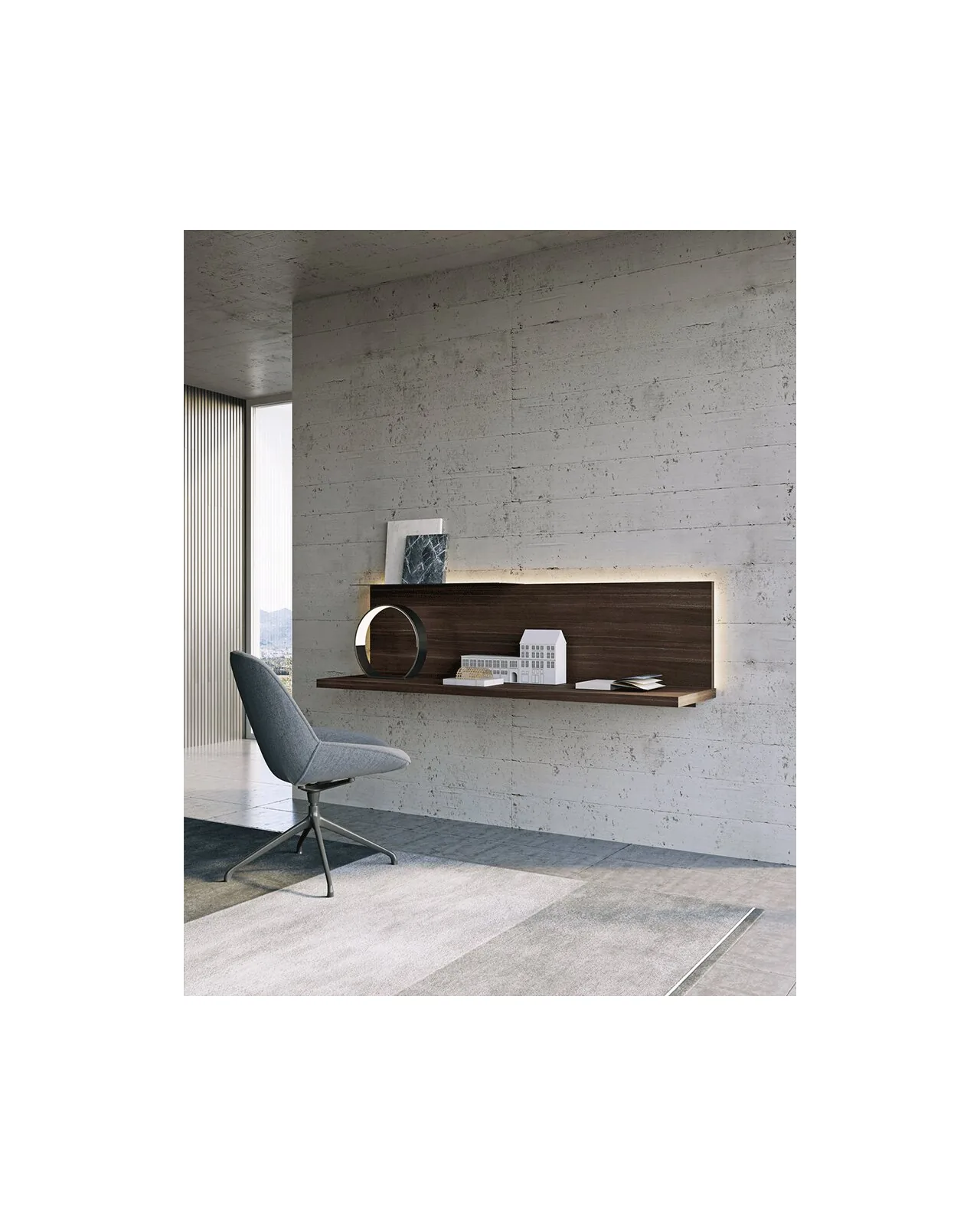 Scrivania Modula di Dall'Agnese, ambientata, foto 8 di 10, catalogo Nobili Design