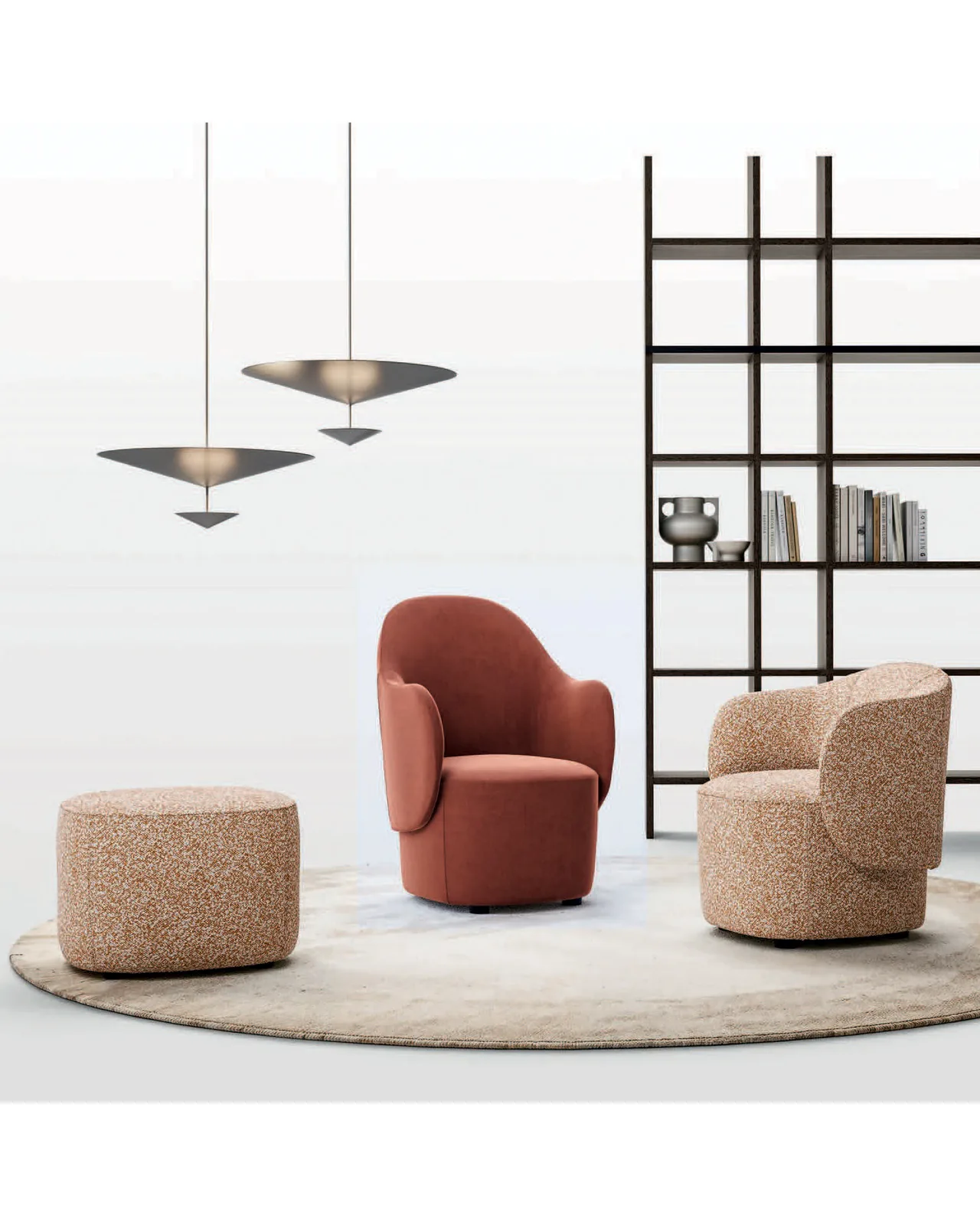 Planka footrest by Dall'Agnese, shown with the Planka armchair, photo 1 of 1