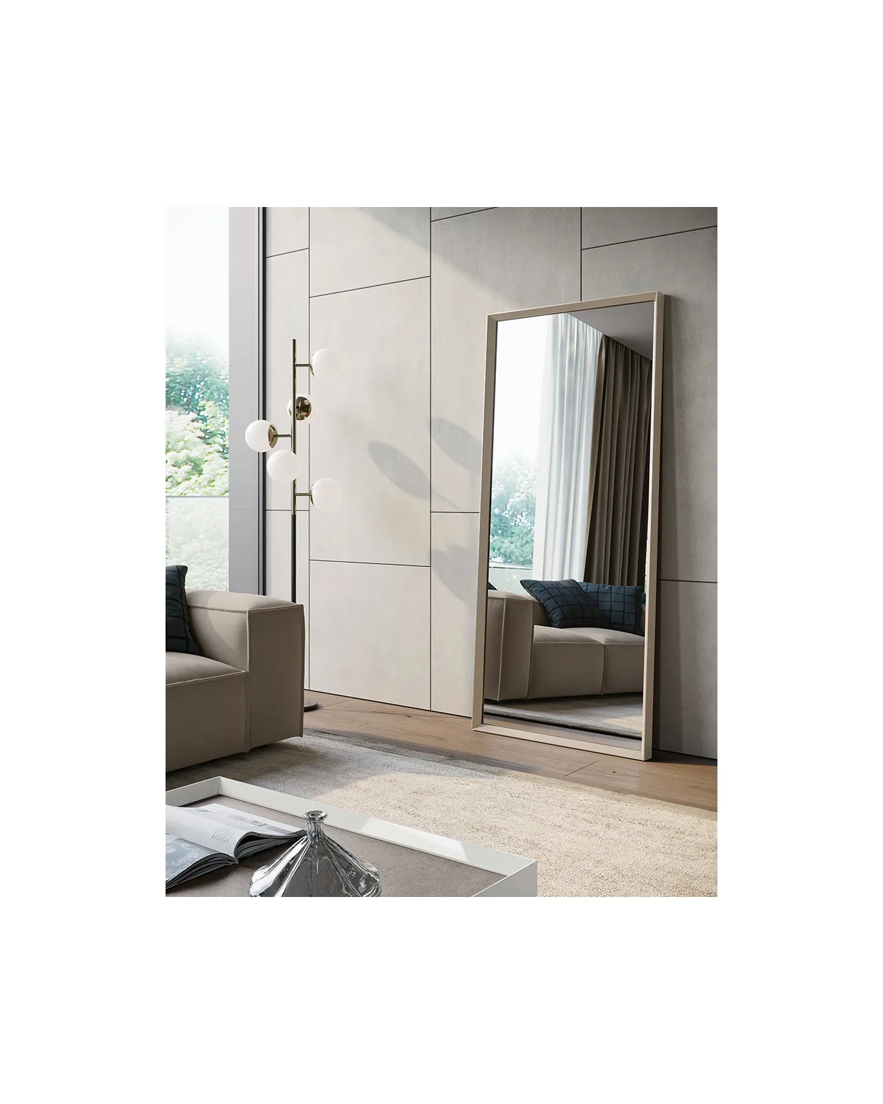 Specchio Slash di Dall'Agnese, in ambientazione, foto 4 di 4, catalogo Nobili Design