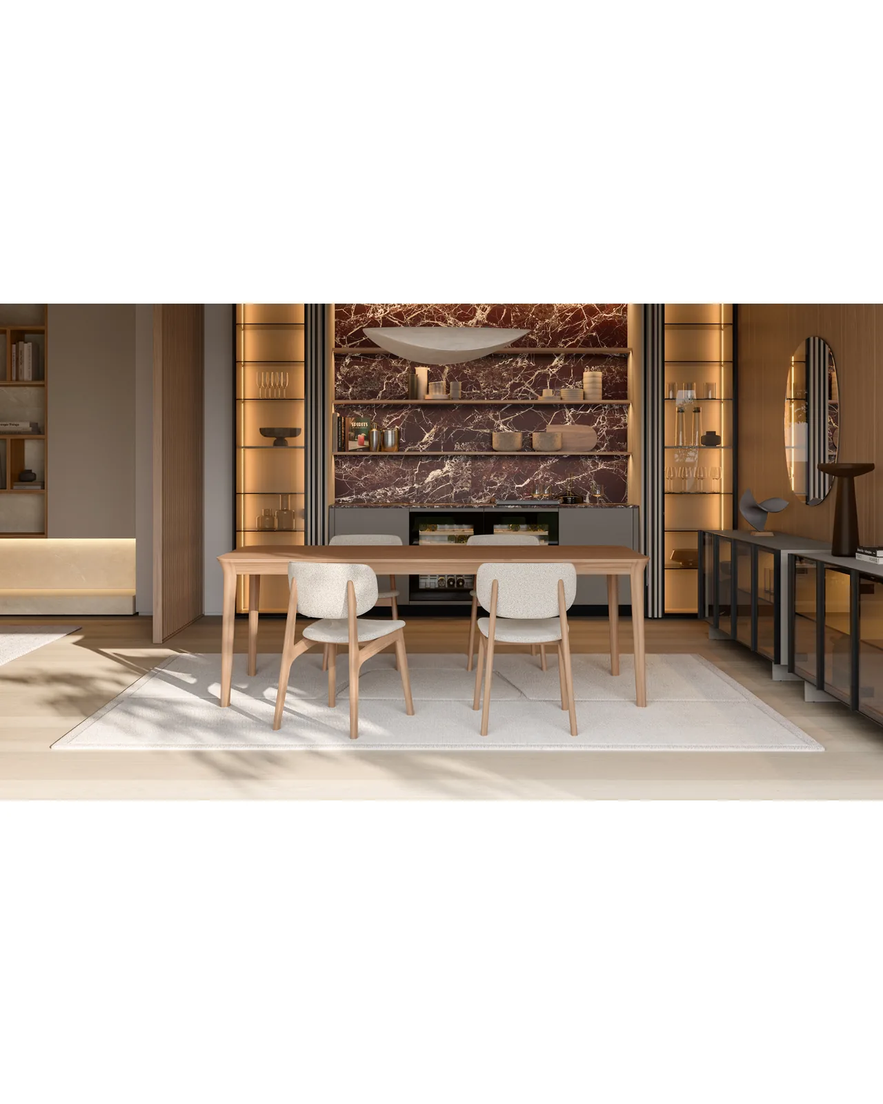 Smooth dining table by Dall'Agnese, in an interior setting, photo 2 of 5