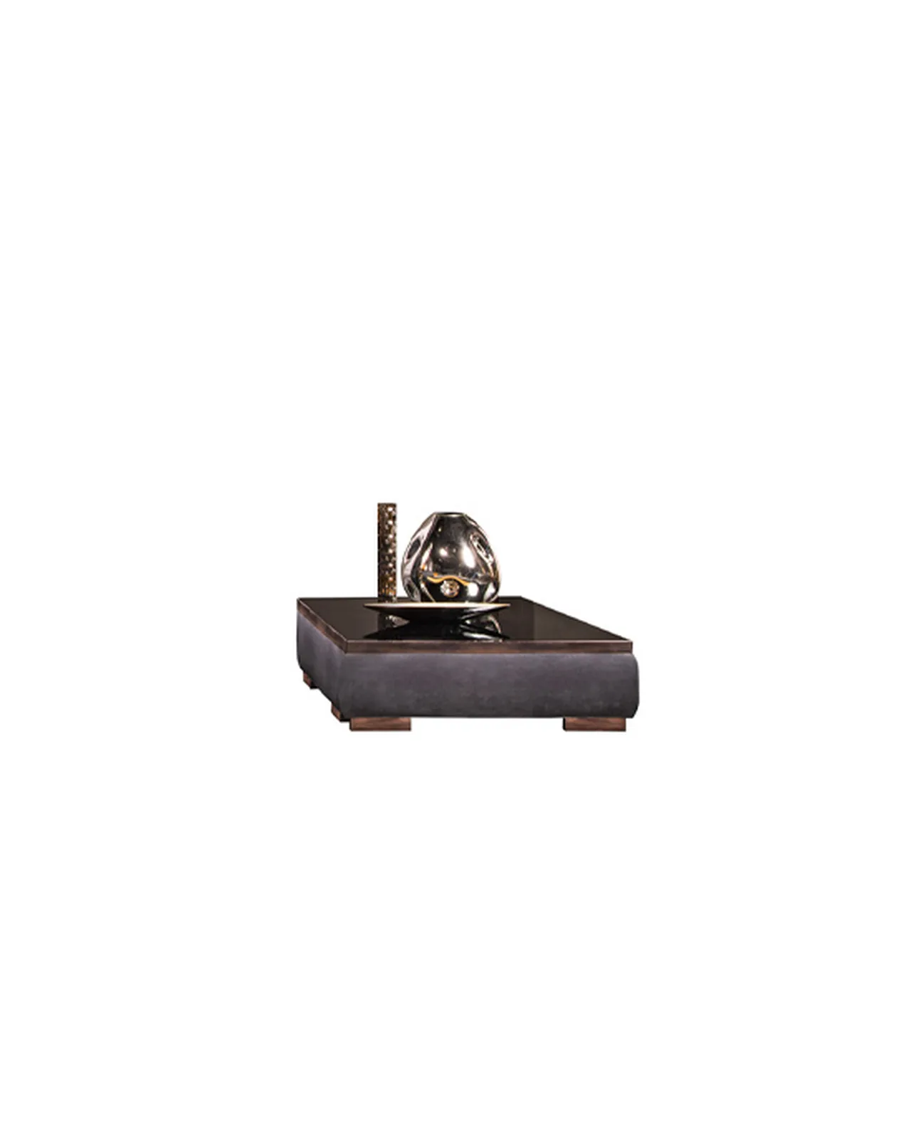 Cromo Upholstered Coffee Table by Epoque, Exence, upholstered coffee table in fabric or leather, studio view, photo 1 of 1