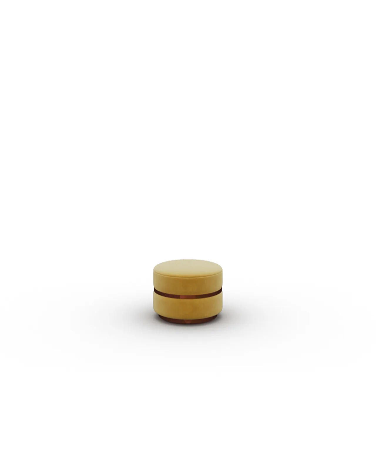 Florite Pouf by Epoque, Exence Expanse collection, pouf in fabric or leather, studio view, photo 1 of 3