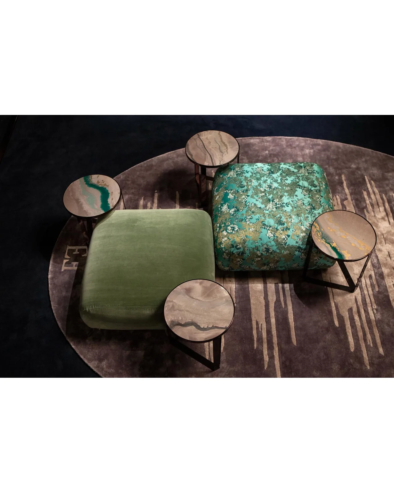 Larimar Side Table by Epoque, Exence collection, Italian side table in a modern living room, photo 1 of 3