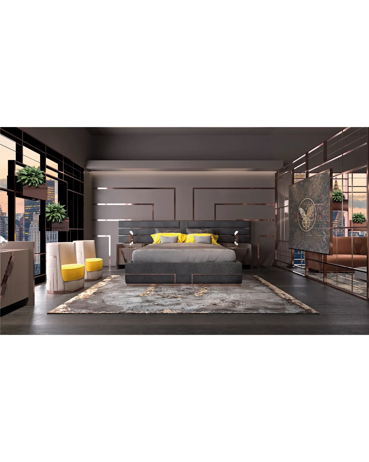 Mochi Bed by Epoque, in a bedroom setting, photo 1 of 3, Nobili Design catalog