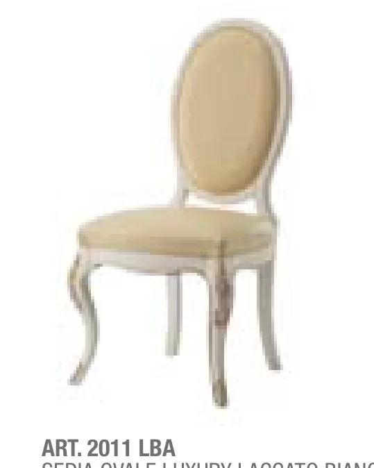 Gran Guardia Oval Dining Chair, Leather, Dining Room Furniture, in Solid beech and poplar, Veneto classical Italian style, by Francesco Pasi