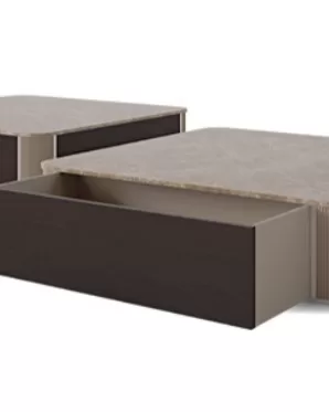 Icon Square Coffee Table by Francesco Pasi, Italian furniture manufacturer for the living room, marble top