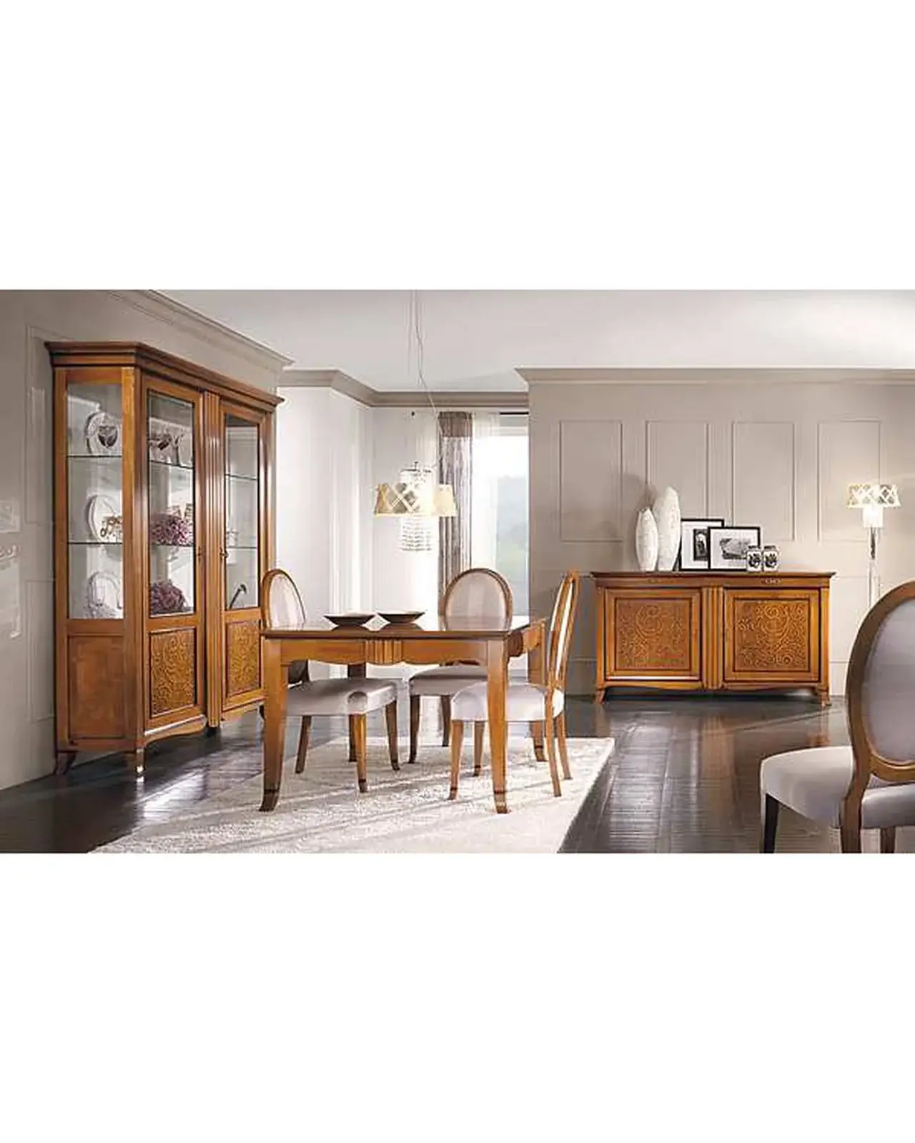 New Deco Bicolor Showcase Cabinet, Natural Cherry Finish, photo 5 of 5