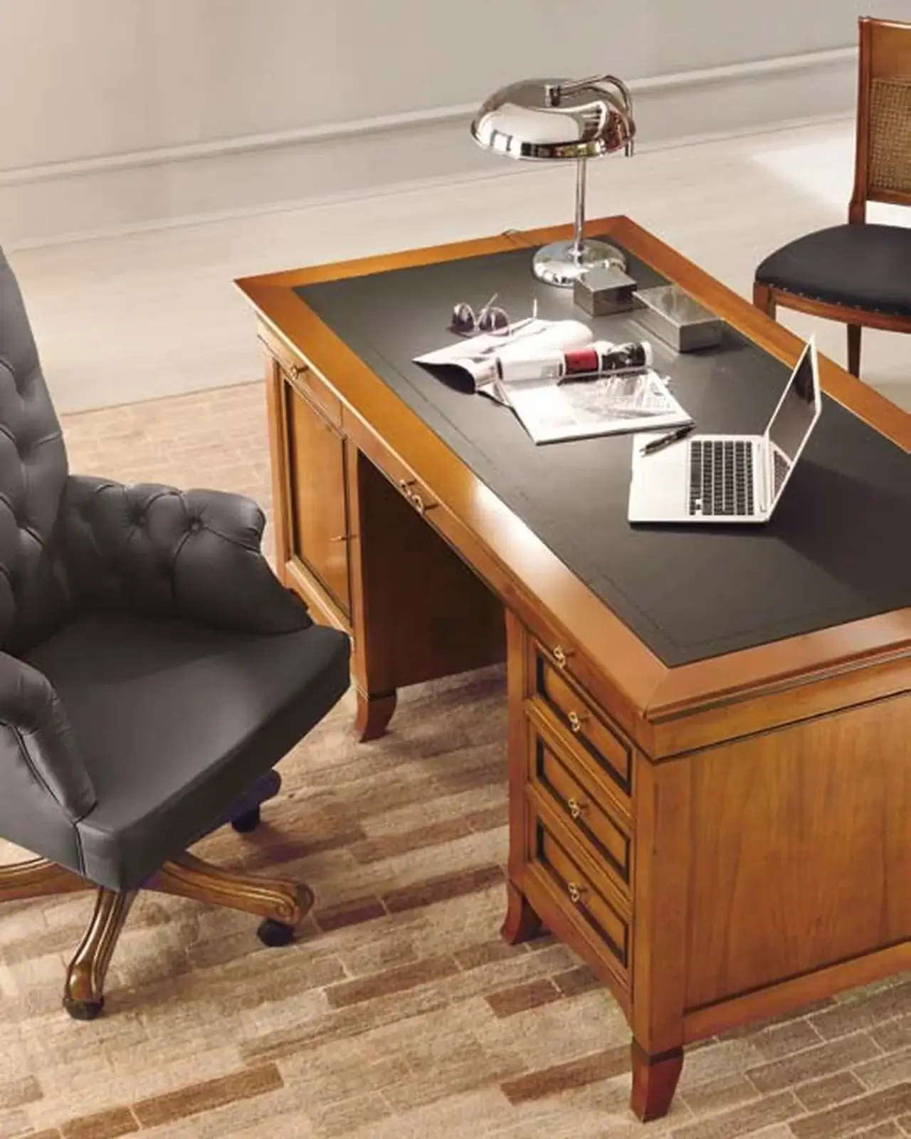 New Deco Desk, Leather Top, photo 2 of 4