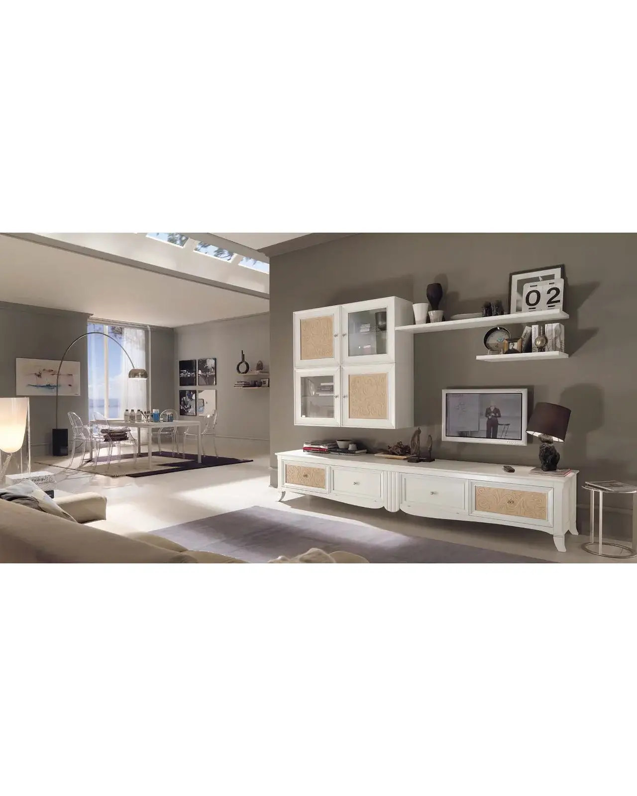 New Deco Wall Composition 3 by Francesco Pasi, Italian art deco furniture for the living room