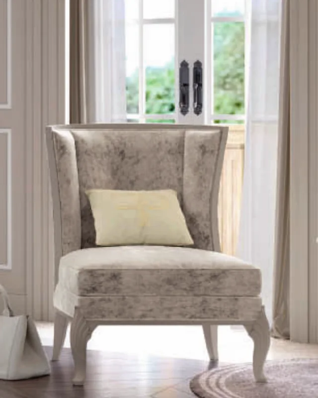 Ocean Armchair, Hand-carved legs by Francesco Pasi, Italian furniture manufacturer for the bedroom