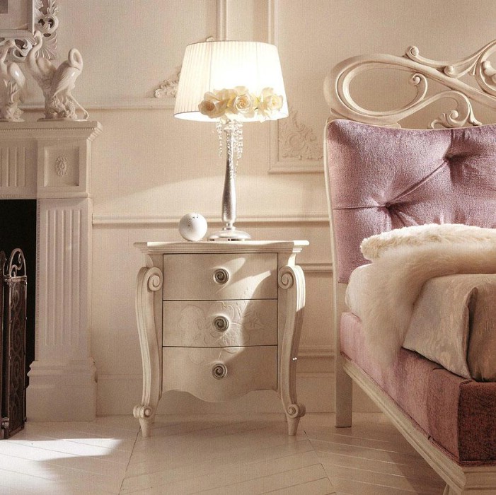 Classic luxury white bedroom furniture Charlotte 3