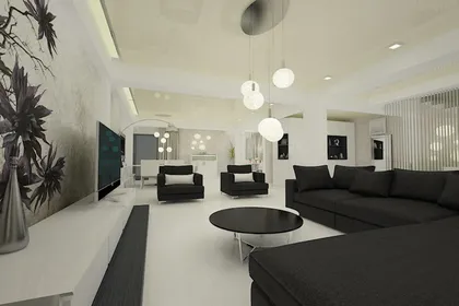 Contemporary style interior design project for a home 