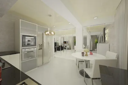Contemporary style interior design project for a home 