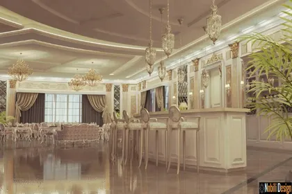 Interior design concept for a classic luxury restaurant 