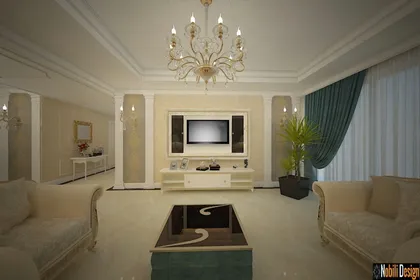 Luxury classic interior design apartment project in Monaco