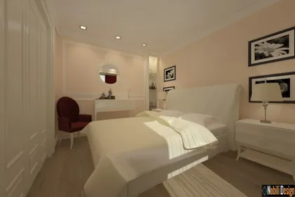 Interior concept for classic  room apartment - interior design apartment online.