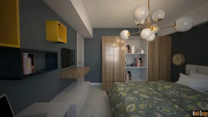 Modern interior design for bedroom