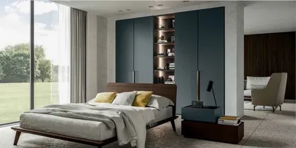 Modern bedroom wardrobe EM06 size 315 cm - 5.300