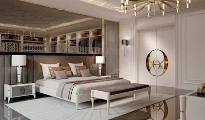 Letto imbottito moderno, letto italiano moderno