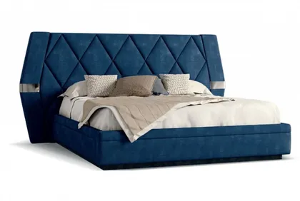 Letto imbottito Elipse per camera da letto moderna, arredamento di lusso per la casa
