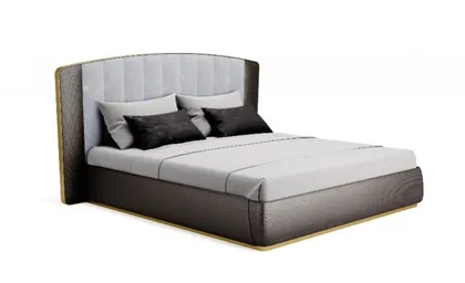 Letto imbottito per camera da letto moderna Vincent