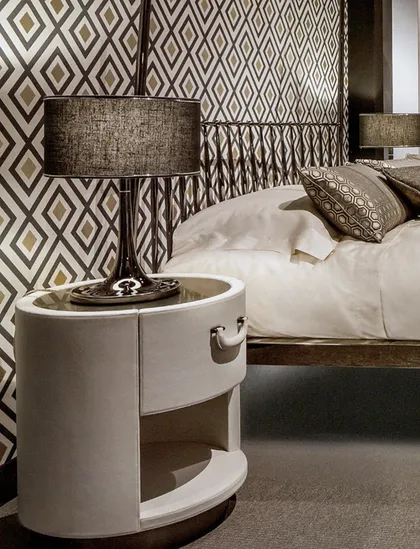 Modern bedroom bedside table Valentino. Dim H 54 x .50 cm