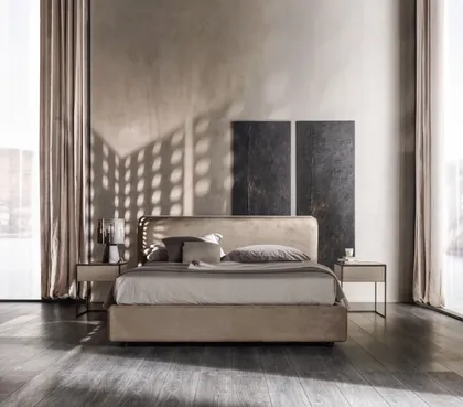 Upholstered bed modern bedroom. Dim cm 233 x 222 x 110 29 h