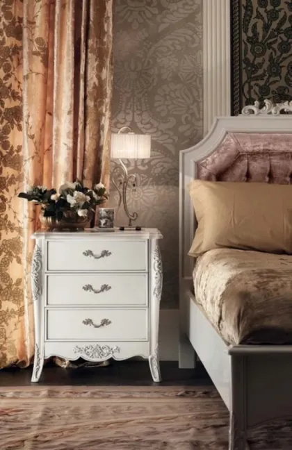 Comodino classico per camera da letto Gran Guardia, negozio di mobili italiani