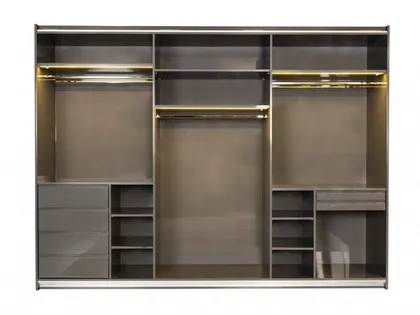 Armadio per camera da letto moderna Botega argento (2)