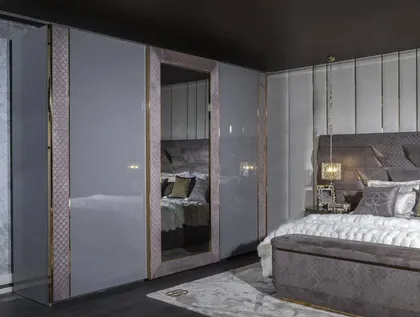 Armadio per camera da letto moderna Botega oro