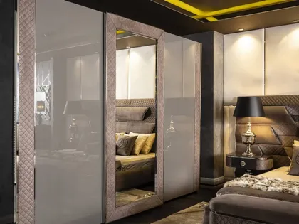 Armadio per camera da letto moderna Botega argento