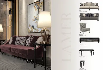 Lamer collection living room furniture set