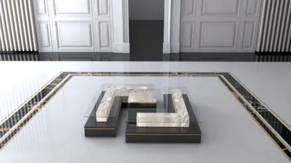Exclusive Albina coffee table set featuring modern precious stone tops for a luxurious living, Italian living room furniture