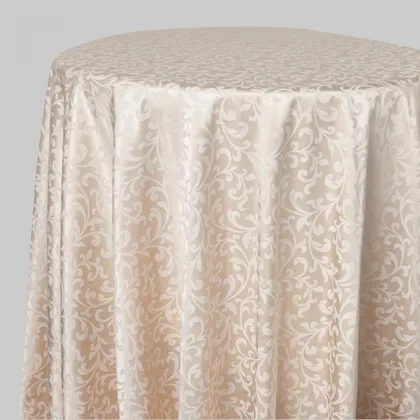 Damask fabric for hotel round table linen Rostow gold