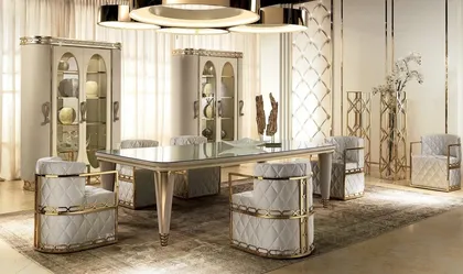 Dining Set Lilium Collection, italian home furnishings