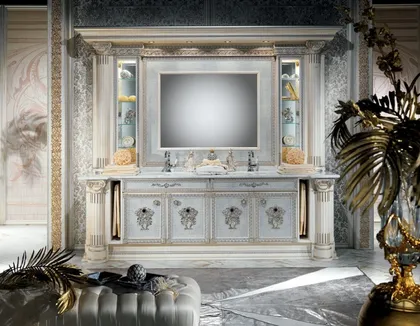 Bathroom silver detail, exclusive furniture