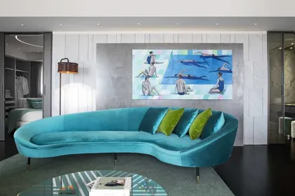 Nuovo design moderno per l'arredamento d'hotel, divano italiano