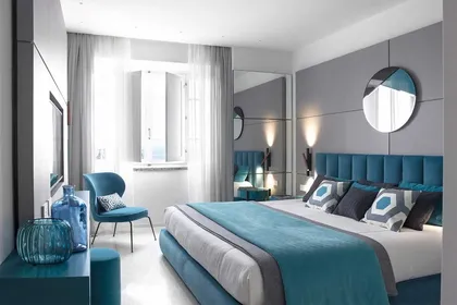 Letto imbottito per hotel, camere da letto di lusso