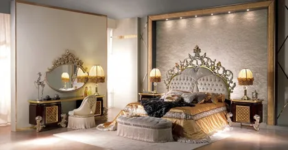 Collezione Arya, arredamento italiano per camera da letto, arredamento d'interni di lusso